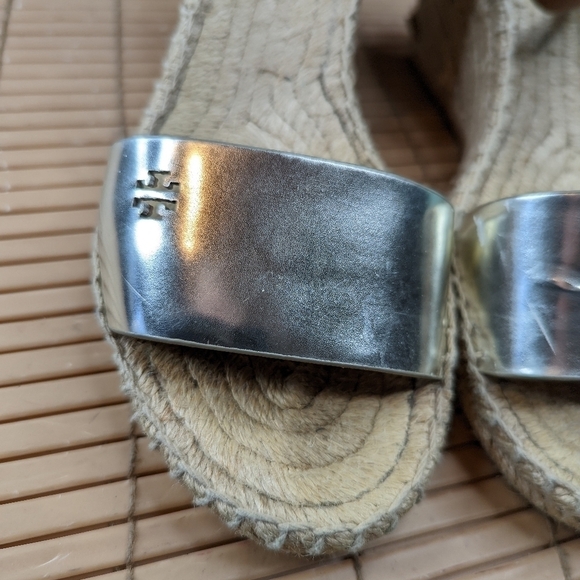 Tory Burch women's sz 7.5M platform espadrille hook & loop criss cross s… - Picture 4 of 10